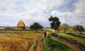 La antigua carretera de Ennery en Pontoise 1877 Camille Pissarro paisaje